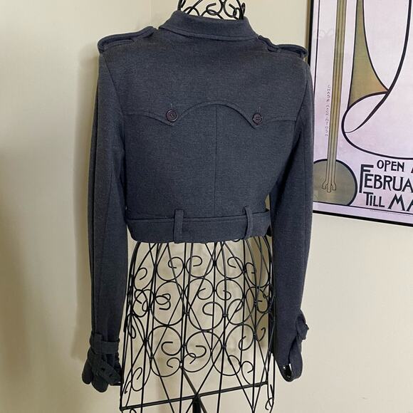 BAILEY 44 Jacket Size 4 Button Front Short to Long Convertible Military Accents - Picture 11 of 16